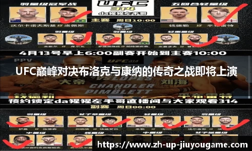 UFC巅峰对决布洛克与康纳的传奇之战即将上演