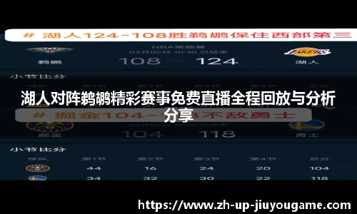 湖人对阵鹈鹕精彩赛事免费直播全程回放与分析分享